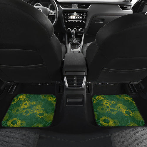 Personalized Australia Swimming Athlete Car Mats Bold Swimmer Silhouette With Indigenous Pattern Accents