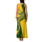 Personalized Australia Swimming Athlete Family Matching Tank Maxi Dress and Hawaiian Shirt Bold Swimmer Silhouette With Indigenous Pattern Accents