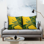 Personalized Australia Swimming Athlete Pillow Cover Bold Swimmer Silhouette With Indigenous Pattern Accents