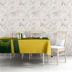 Personalized Australia Swimming Athlete Tablecloth Bold Swimmer Silhouette With Indigenous Pattern Accents