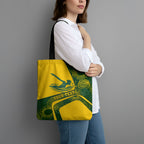 Personalized Australia Swimming Athlete Tote Bag Bold Swimmer Silhouette With Indigenous Pattern Accents