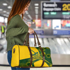 Personalized Australia Swimming Athlete Travel Bag Bold Swimmer Silhouette With Indigenous Pattern Accents