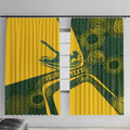 Personalized Australia Swimming Athlete Window Curtain Bold Swimmer Silhouette With Indigenous Pattern Accents