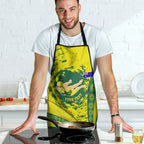 Personalized Australia Swimming Champion Apron Freestyle Swimmer With Swirling Wave And Cultural Patterns