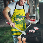 Personalized Australia Swimming Champion Apron Freestyle Swimmer With Swirling Wave And Cultural Patterns