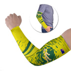 Personalized Australia Swimming Champion Arm Sleeves Freestyle Swimmer With Swirling Wave And Cultural Patterns