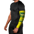 Personalized Australia Swimming Champion Arm Sleeves Freestyle Swimmer With Swirling Wave And Cultural Patterns