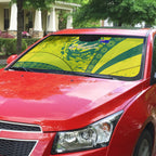 Personalized Australia Swimming Champion Auto Sun Shade Freestyle Swimmer With Swirling Wave And Cultural Patterns