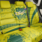 Personalized Australia Swimming Champion Back Car Seat Cover Freestyle Swimmer With Swirling Wave And Cultural Patterns