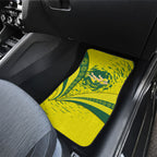 Personalized Australia Swimming Champion Car Mats Freestyle Swimmer With Swirling Wave And Cultural Patterns