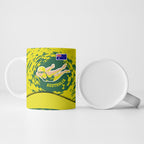 Personalized Australia Swimming Champion Ceramic Mug Freestyle Swimmer With Swirling Wave And Cultural Patterns