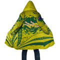 Personalized Australia Swimming Champion Cloak Freestyle Swimmer With Swirling Wave And Cultural Patterns
