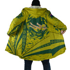 Personalized Australia Swimming Champion Cloak Freestyle Swimmer With Swirling Wave And Cultural Patterns