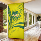 Personalized Australia Swimming Champion Door Cover Freestyle Swimmer With Swirling Wave And Cultural Patterns