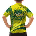 Personalized Australia Swimming Champion Family Matching Mermaid Dress and Hawaiian Shirt Freestyle Swimmer With Swirling Wave And Cultural Patterns