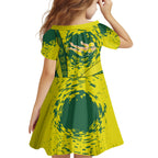Personalized Australia Swimming Champion Family Matching Tank Maxi Dress and Hawaiian Shirt Freestyle Swimmer With Swirling Wave And Cultural Patterns