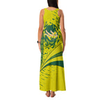 Personalized Australia Swimming Champion Family Matching Tank Maxi Dress and Hawaiian Shirt Freestyle Swimmer With Swirling Wave And Cultural Patterns