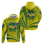 Personalized Australia Swimming Champion Hoodie Freestyle Swimmer With Swirling Wave And Cultural Patterns