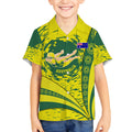 Personalized Australia Swimming Champion Kid Hawaiian Shirt Freestyle Swimmer With Swirling Wave And Cultural Patterns