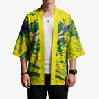 Personalized Australia Swimming Champion Kimono Freestyle Swimmer With Swirling Wave And Cultural Patterns