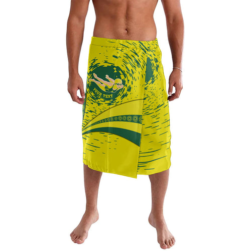 Personalized Australia Swimming Champion Lavalava Freestyle Swimmer With Swirling Wave And Cultural Patterns