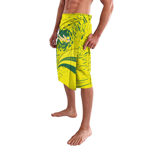 Personalized Australia Swimming Champion Lavalava Freestyle Swimmer With Swirling Wave And Cultural Patterns