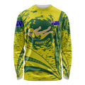 Personalized Australia Swimming Champion Long Sleeve Shirt Freestyle Swimmer With Swirling Wave And Cultural Patterns