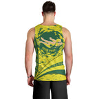 Personalized Australia Swimming Champion Men Tank Top Freestyle Swimmer With Swirling Wave And Cultural Patterns