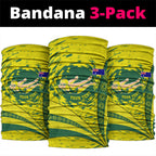 Personalized Australia Swimming Champion Neck Gaiter Freestyle Swimmer With Swirling Wave And Cultural Patterns