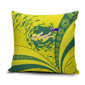 Personalized Australia Swimming Champion Pillow Cover Freestyle Swimmer With Swirling Wave And Cultural Patterns