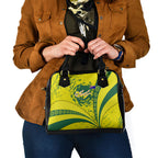 Personalized Australia Swimming Champion Shoulder Handbag Freestyle Swimmer With Swirling Wave And Cultural Patterns