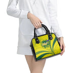 Personalized Australia Swimming Champion Shoulder Handbag Freestyle Swimmer With Swirling Wave And Cultural Patterns