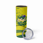 Personalized Australia Swimming Champion Skinny Tumbler Freestyle Swimmer With Swirling Wave And Cultural Patterns