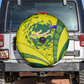 Personalized Australia Swimming Champion Spare Tire Cover Freestyle Swimmer With Swirling Wave And Cultural Patterns