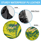 Personalized Australia Swimming Champion Spare Tire Cover Freestyle Swimmer With Swirling Wave And Cultural Patterns