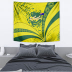 Personalized Australia Swimming Champion Tapestry Freestyle Swimmer With Swirling Wave And Cultural Patterns