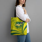 Personalized Australia Swimming Champion Tote Bag Freestyle Swimmer With Swirling Wave And Cultural Patterns