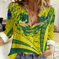 Personalized Australia Swimming Champion Women Casual Shirt Freestyle Swimmer With Swirling Wave And Cultural Patterns