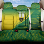 Personalized Socceroos Sport Back Car Seat Cover Green Gold Dynamic Wave Pattern