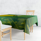 Personalized Socceroos Sport Tablecloth Green Gold Dynamic Wave Pattern