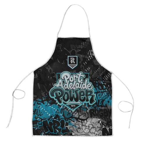 Port Adelaide Power Apron Urban Graffiti Street Art - Bold Abstract Spray Paint