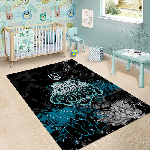 Port Adelaide Power Area Rug Urban Graffiti Street Art - Bold Abstract Spray Paint