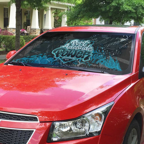 Port Adelaide Power Auto Sun Shade Urban Graffiti Street Art - Bold Abstract Spray Paint