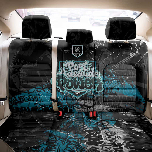 Port Adelaide Power Back Car Seat Cover Urban Graffiti Street Art - Bold Abstract Spray Paint