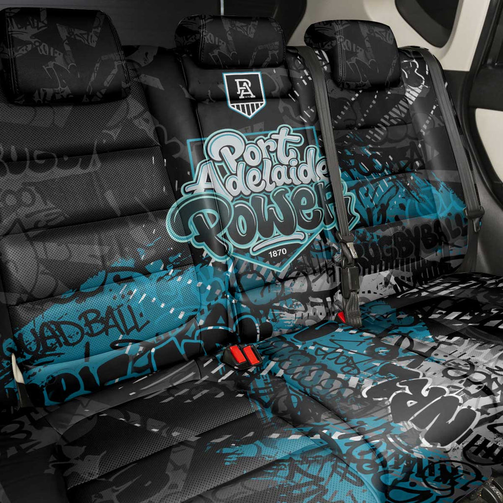Port Adelaide Power Back Car Seat Cover Urban Graffiti Street Art - Bold Abstract Spray Paint