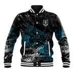 Port Adelaide Power Baseball Jacket Urban Graffiti Street Art - Bold Abstract Spray Paint