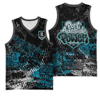 Port Adelaide Power Basketball Jersey Urban Graffiti Street Art - Bold Abstract Spray Paint