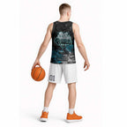 Port Adelaide Power Basketball Jersey Urban Graffiti Street Art - Bold Abstract Spray Paint