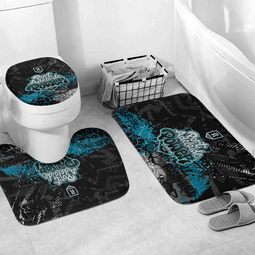 Port Adelaide Power Bathroom Set Urban Graffiti Street Art - Bold Abstract Spray Paint