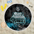 Port Adelaide Power Beach Blanket Urban Graffiti Street Art - Bold Abstract Spray Paint